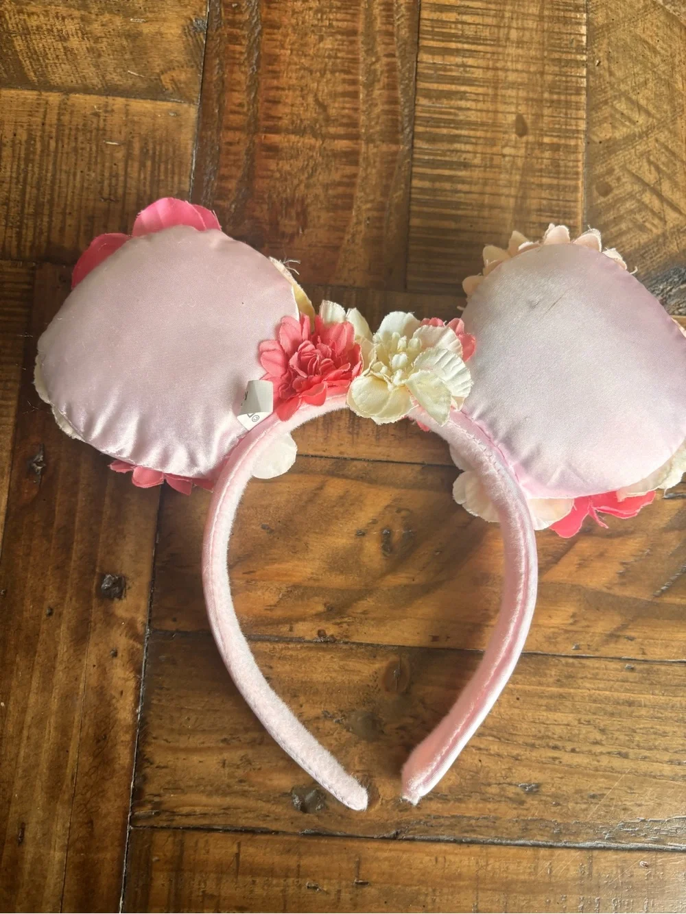 AUTHENTIC DISNEY PARKS FLORAL EAR PINK HEADBAND